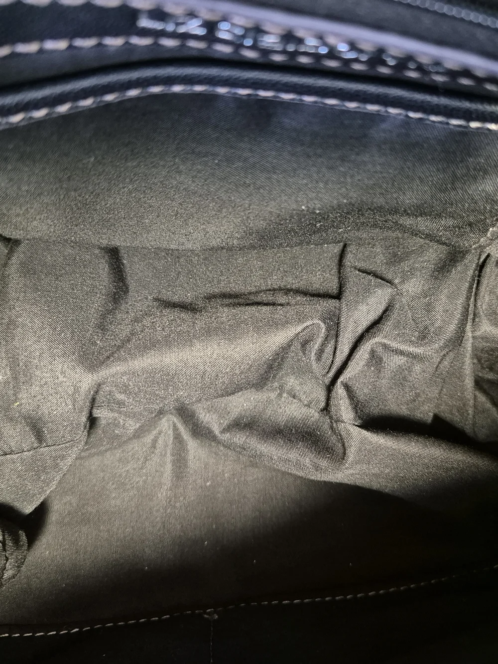 Liz Claiborne Black Leather Sholder Bag 3 Compartments Multiple Pockets!